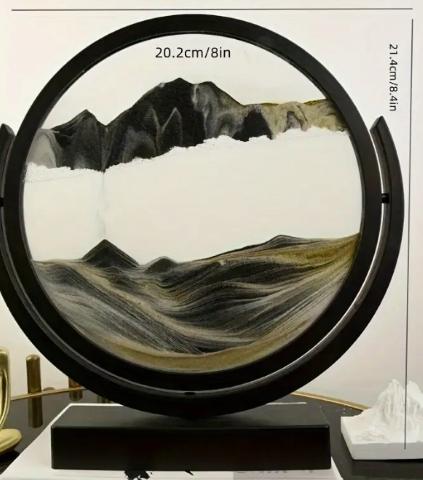 Zandloper in schilderijvorm