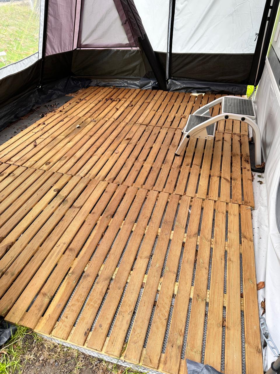 Kleine voortent voor caravan