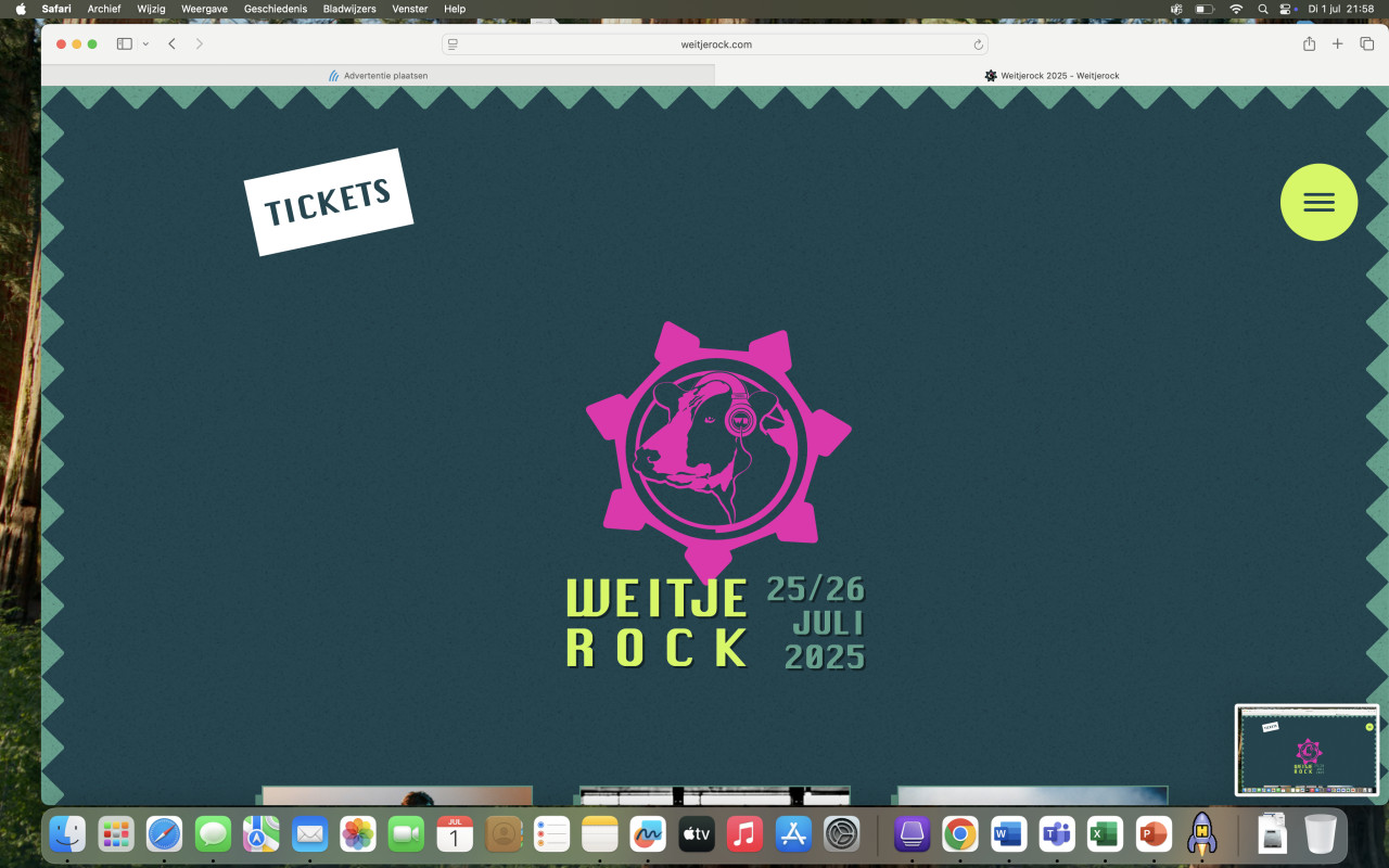 Weitjerock één combiticket