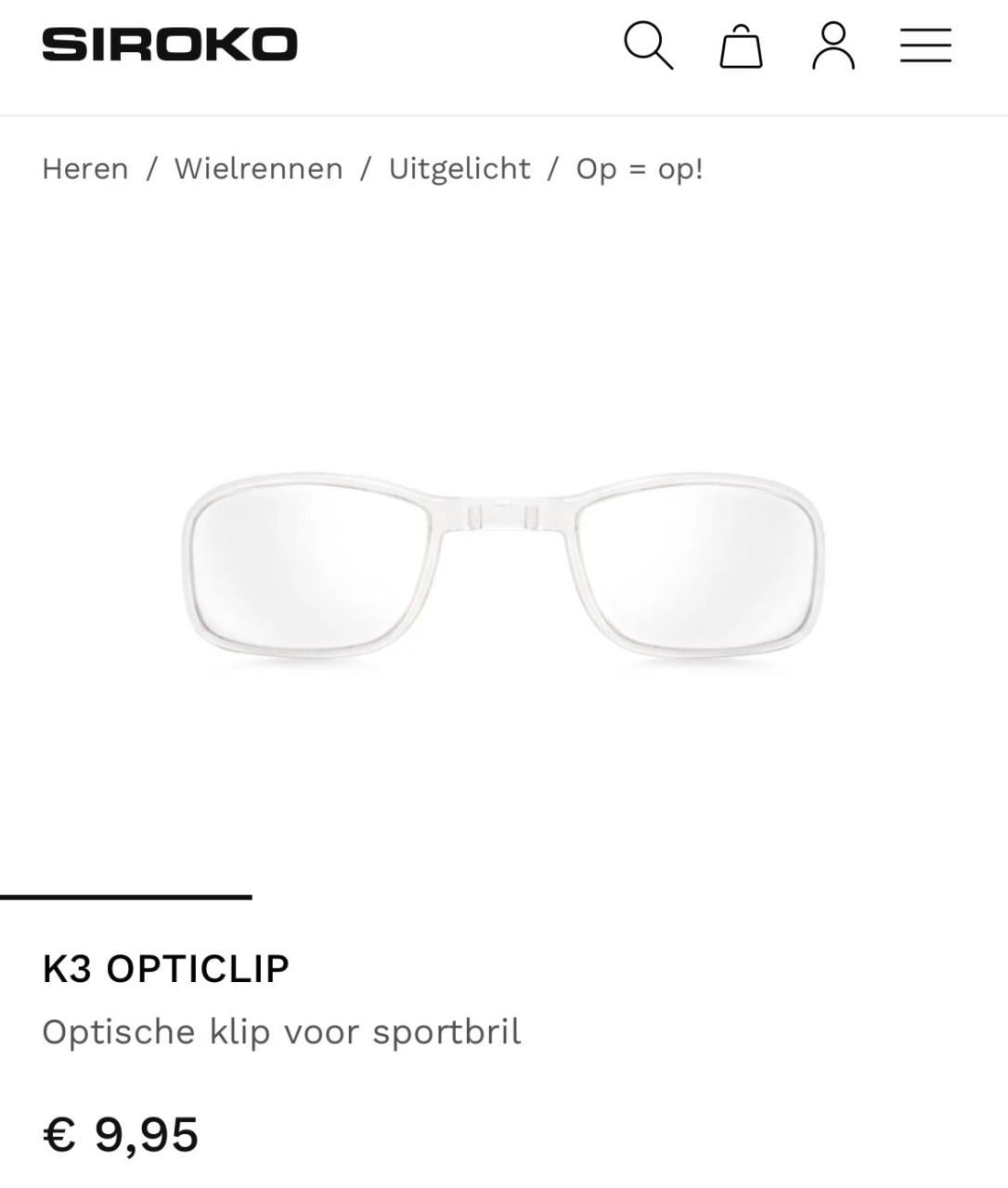 Fietsbril van Siroko