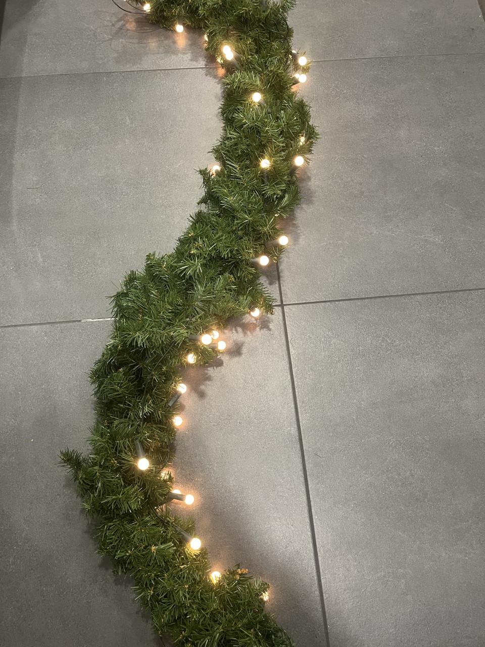 Kersttak met verlichting