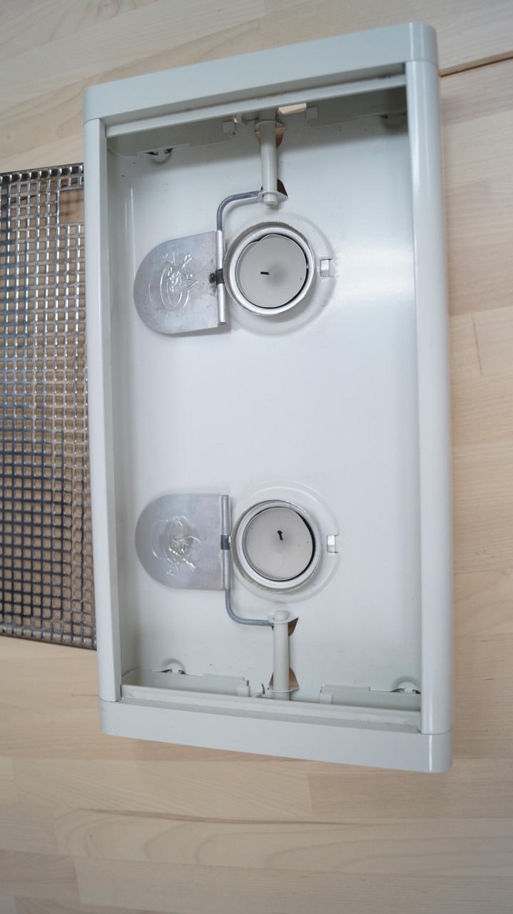 Brabantia 2 pits vintage rechaud met strepen en bloem patroon.