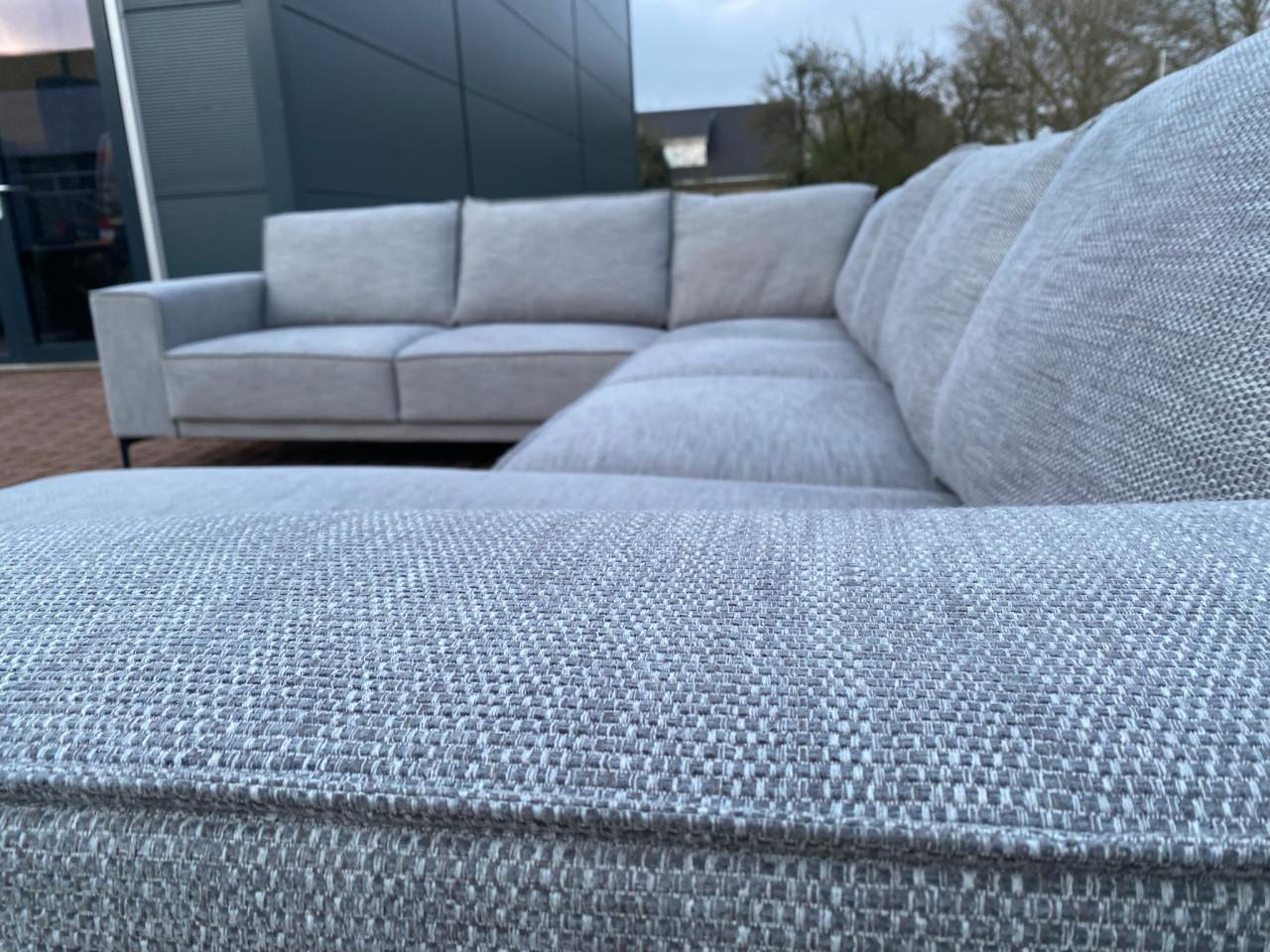 Grijs Stoffen U-Bankstel-Extra Grote Lounge Hoekbank-Gratis Levering