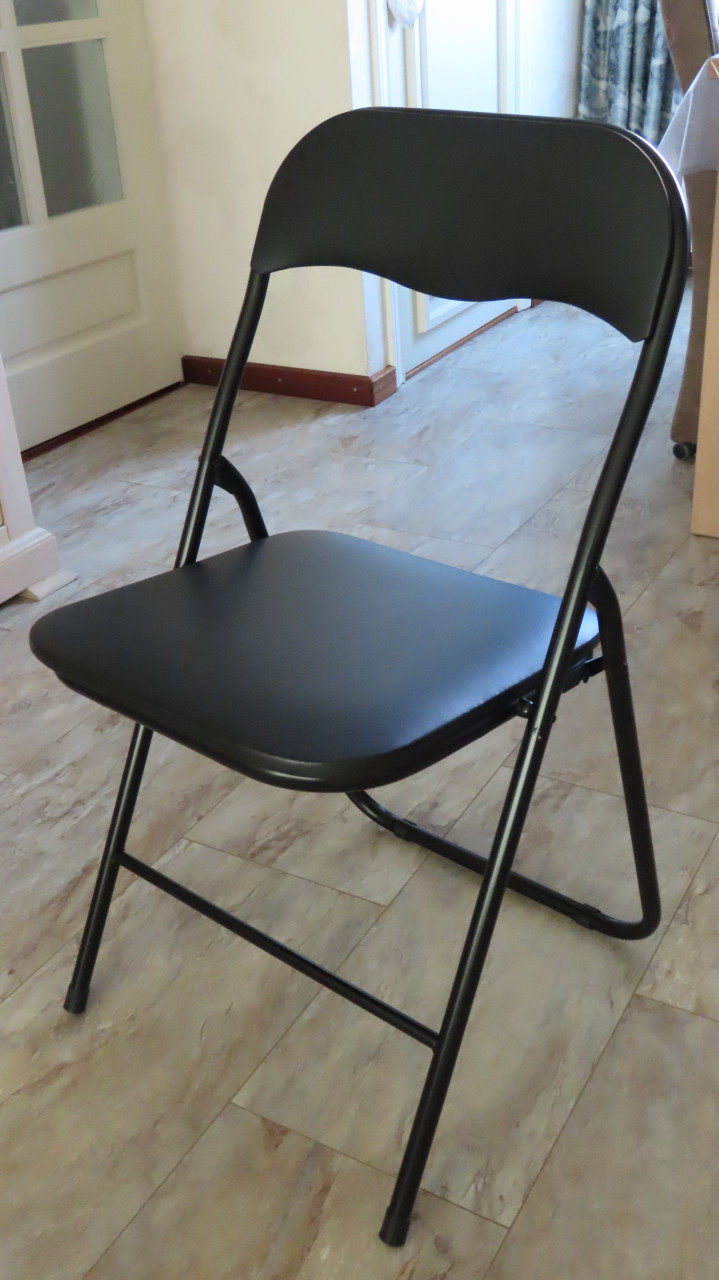 Klapstoelen zwart nieuw 3 stuks