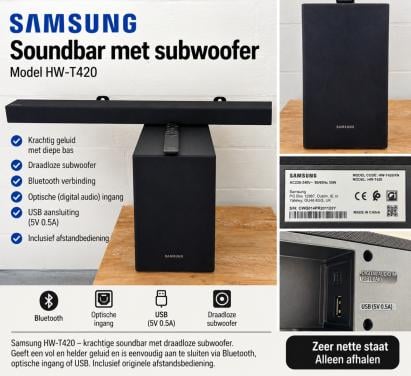 Samsung HW-T420 Soundbar + draadloze subwoofer