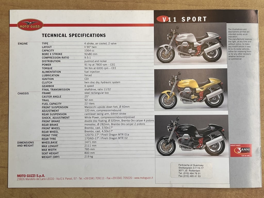 Moto Guzzi Onbekend v11 sport