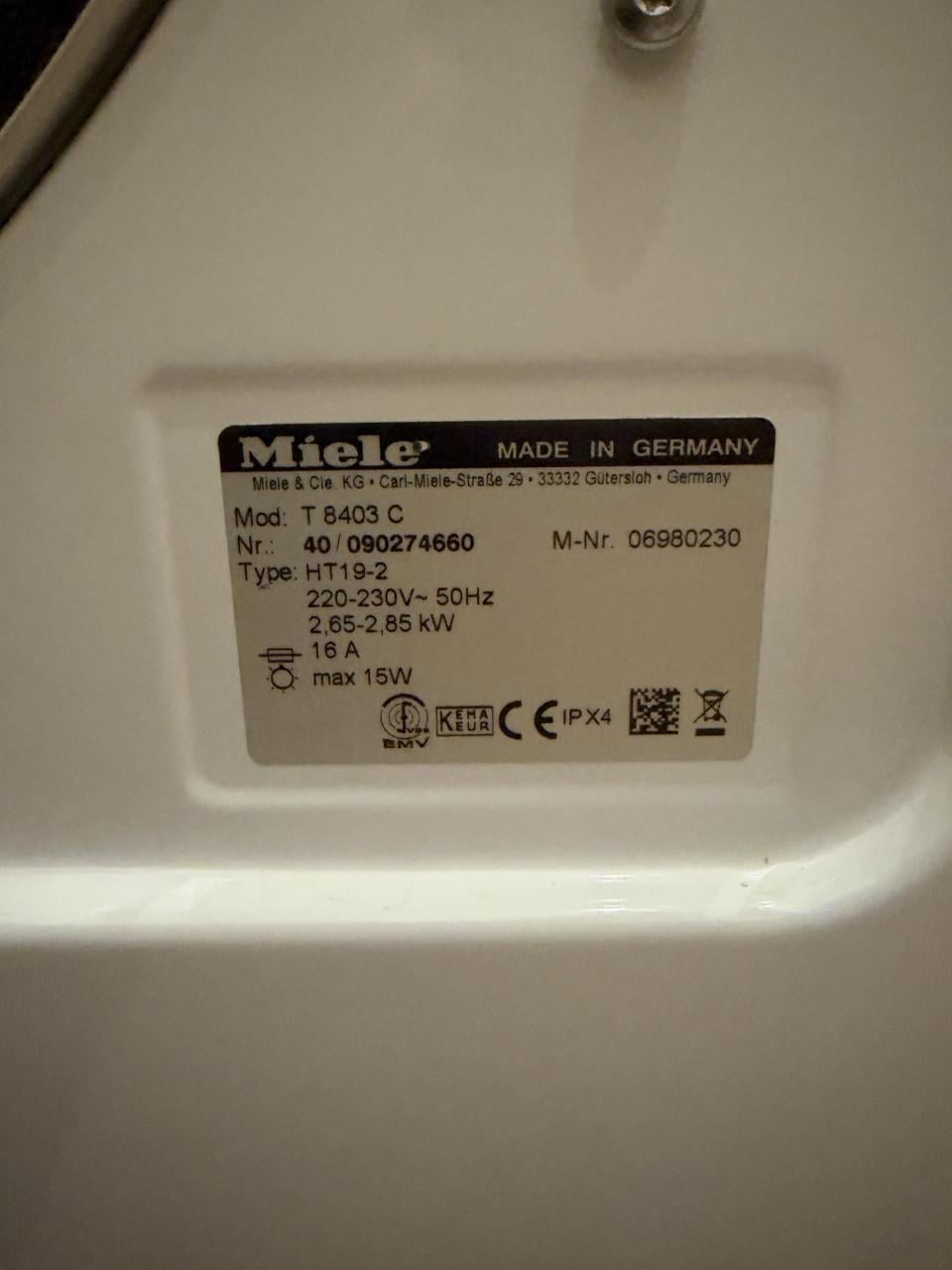 Miele wasdroger