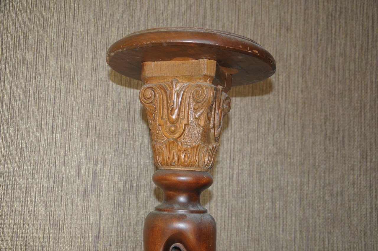 Vintage Barley Twist Standaard / zuil / plantentafel '70!