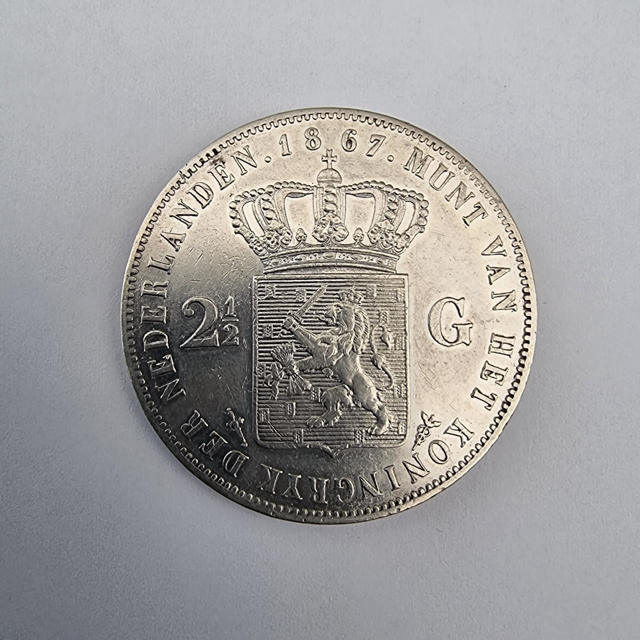 Zilveren munt 2,5 gulden
