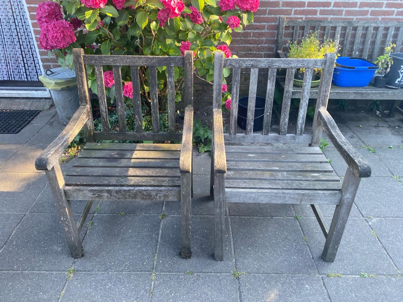 Tuinstoel hardhout 2 stuks