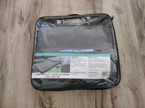 Prachtig nieuw antraciet tenttapijt, tentvloer, tentzeil.