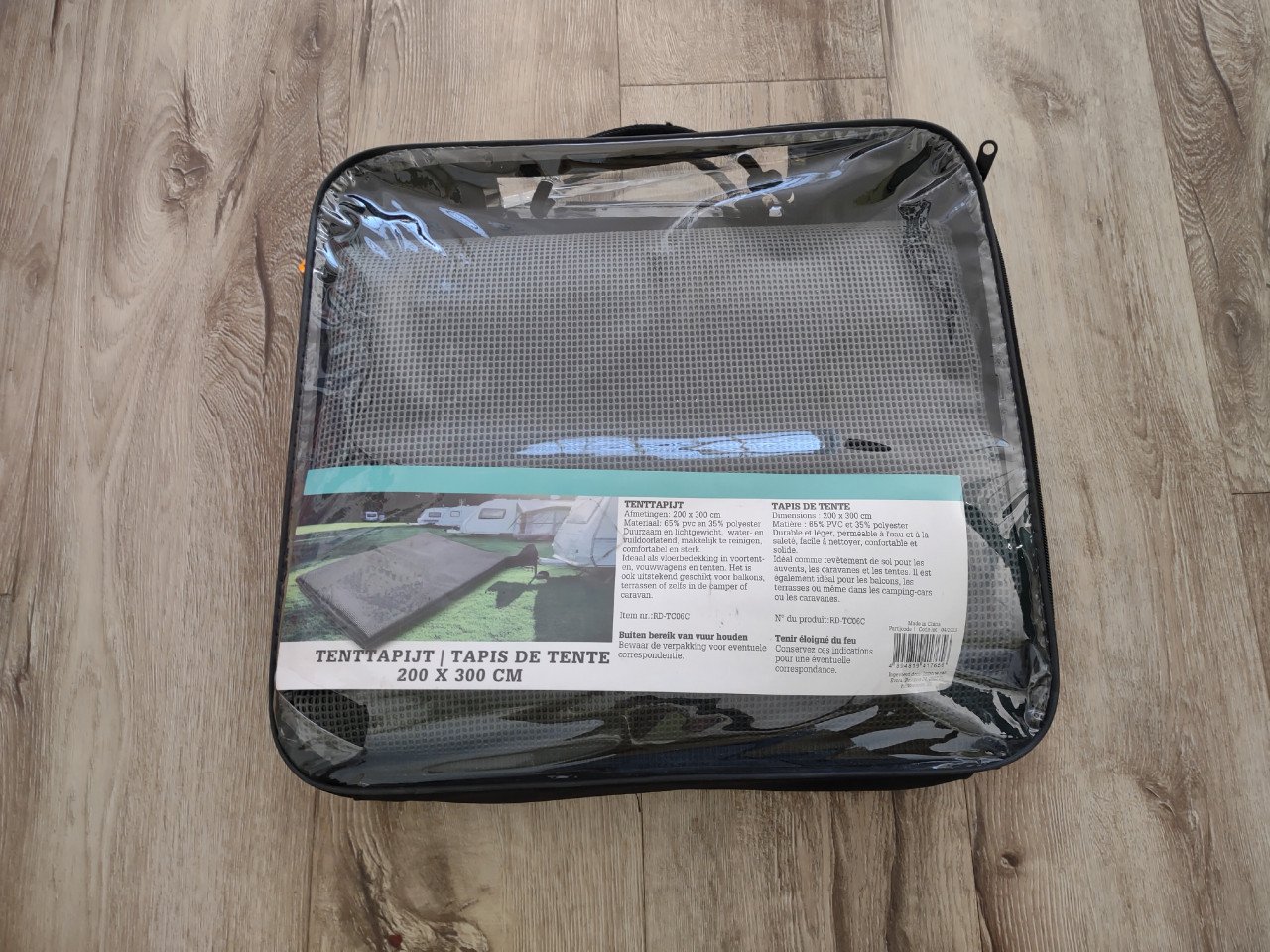 Prachtig nieuw antraciet tenttapijt, tentvloer, tentzeil.