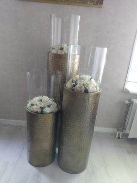 Staand brons set voor kaarsen of anders