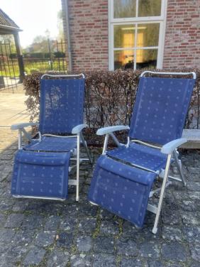 Verstelbare tuinstoelen merk Ducdalf, in prima staat