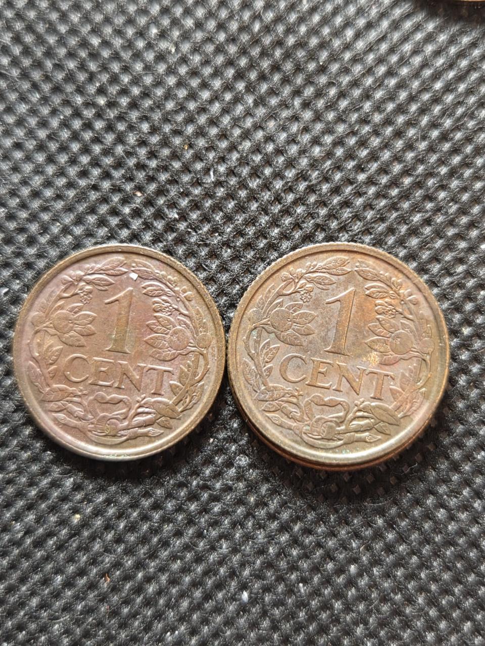 38 stuks 1 cent wilhelmina voor 1948
