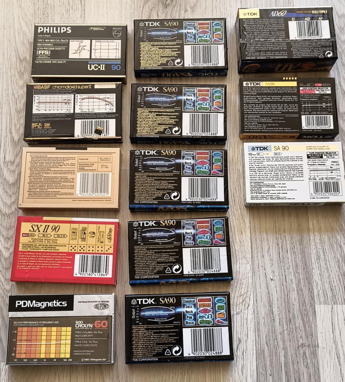 Nieuwe cassettebanden in verpakking 14 stuks