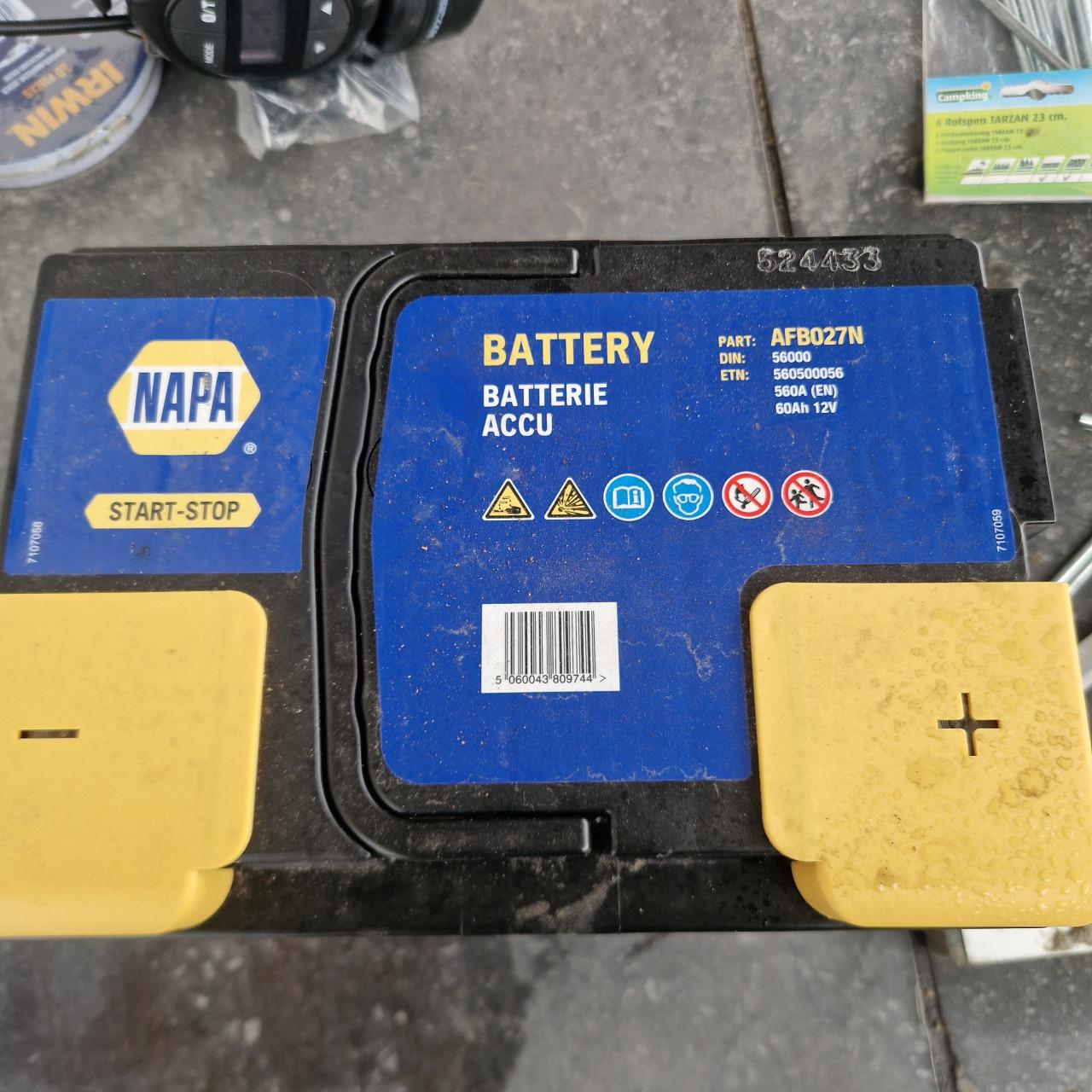 Napa accu start-stop accu 12 volt 60 ah