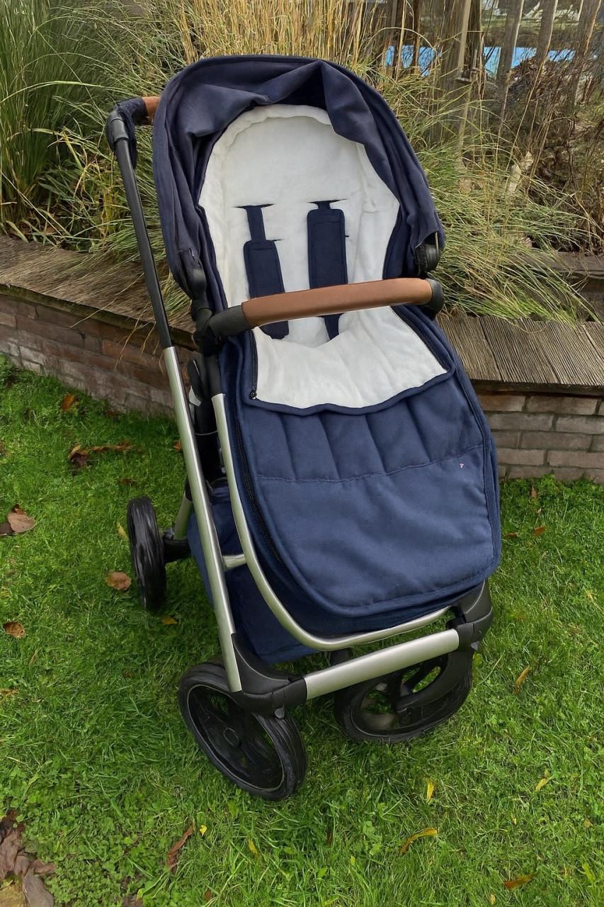 Donkerblauwe Dubatti kinderwagen