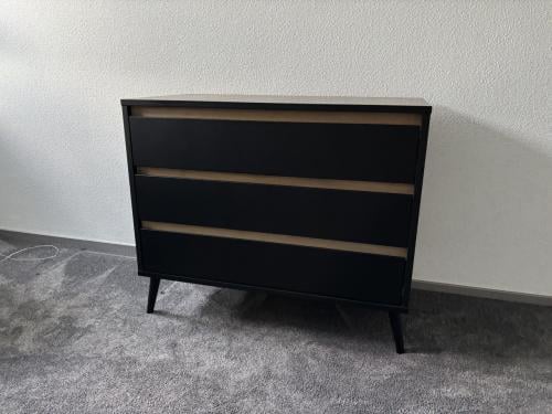 Europe Baby Sterre Commode Zwart / Oak (van Babypark)