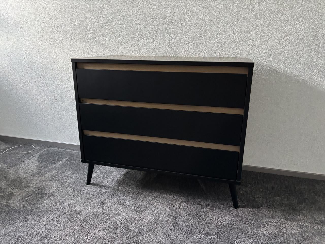 Europe Baby Sterre Commode Zwart / Oak (van Babypark)