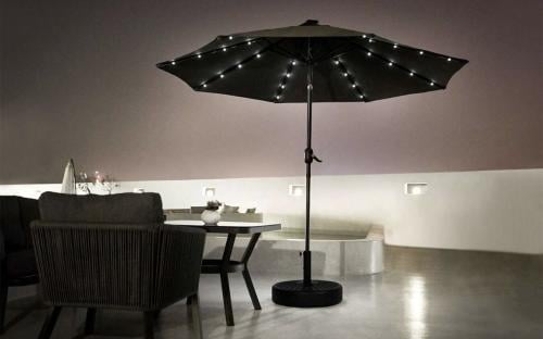 Parasol met LED-verlichting / Diameter 270 cm