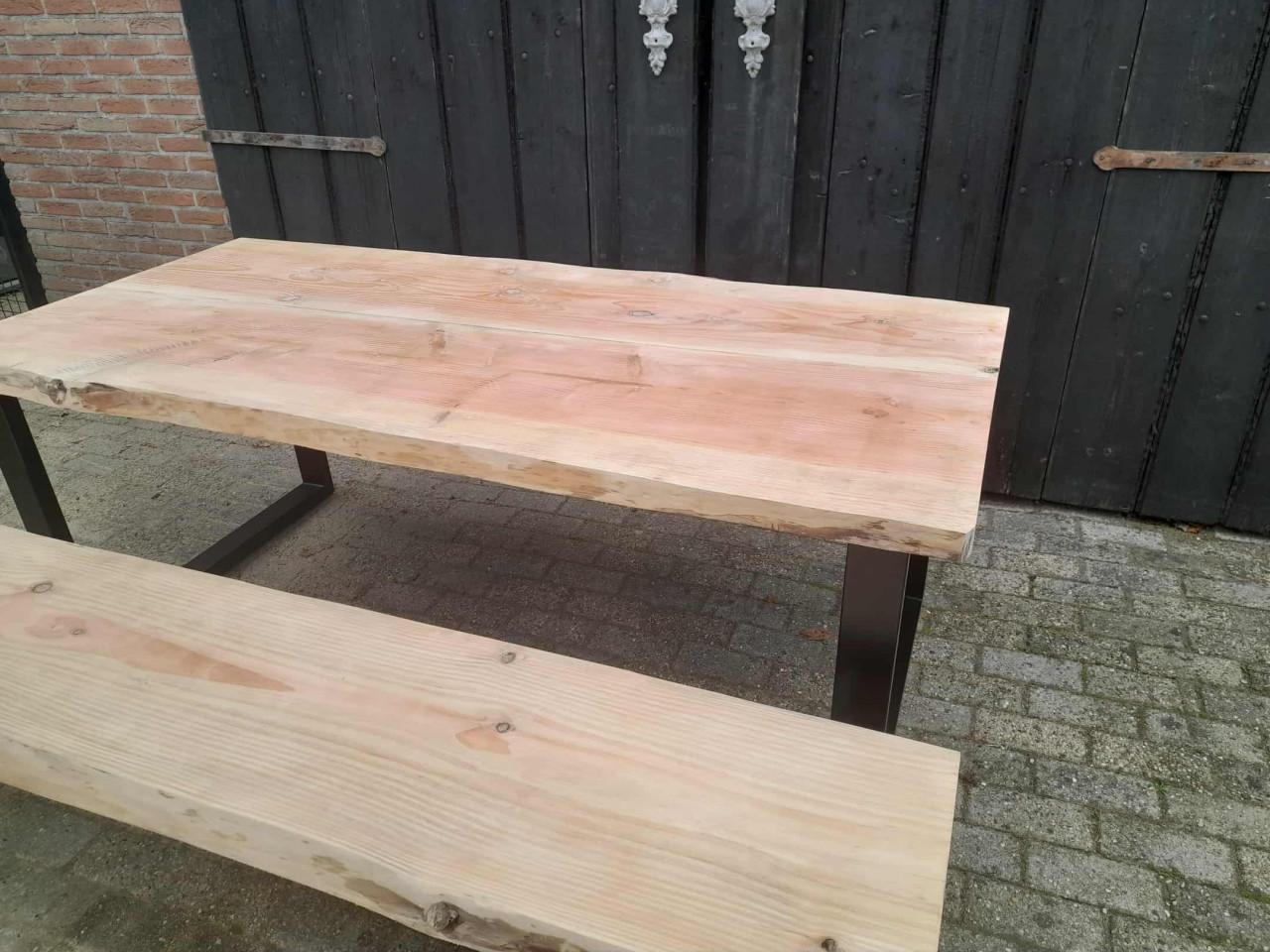 BOOMSTAMTAFEL / TAFEL + BANK 200x100
