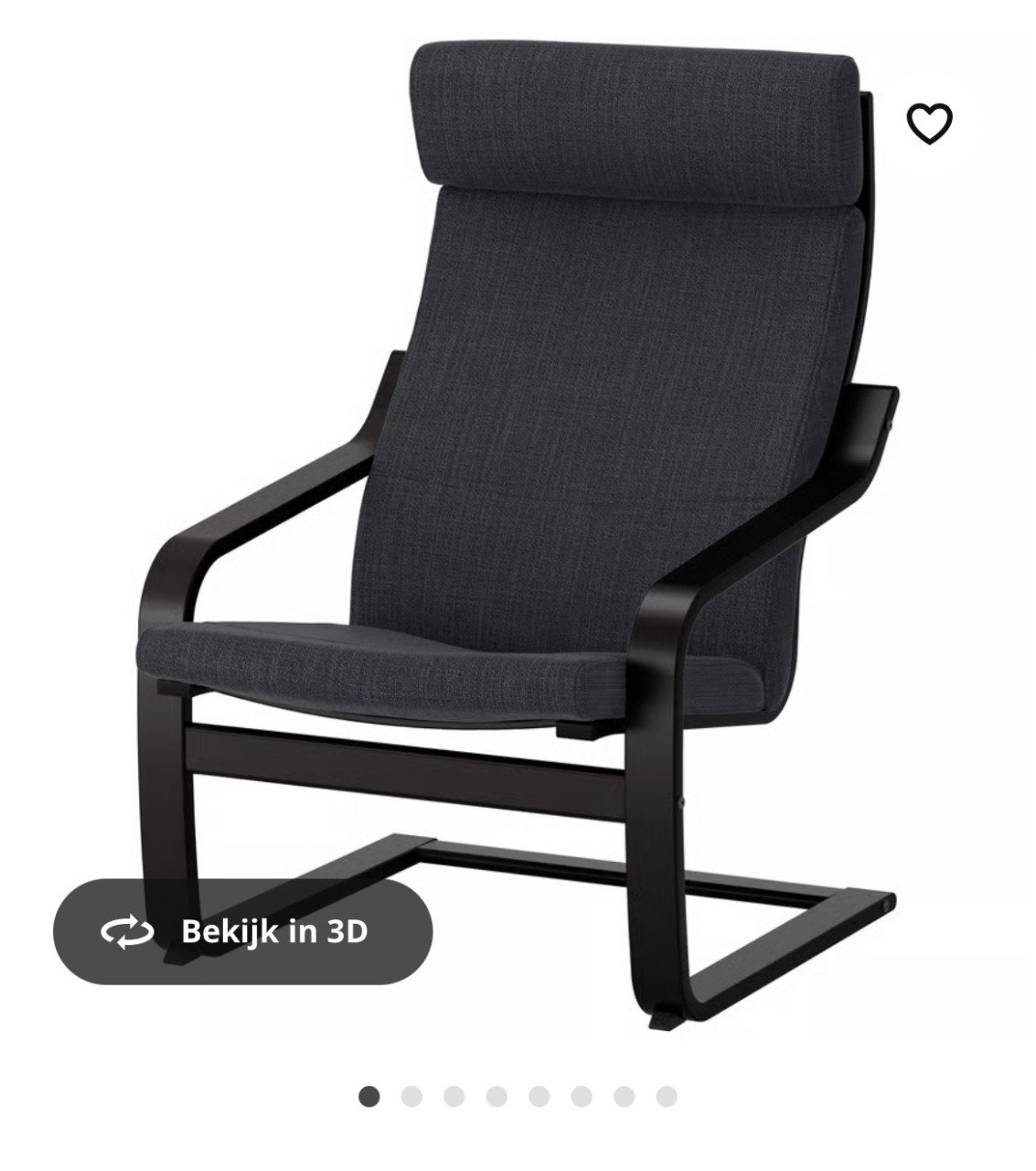 ZETEL POÄNG ANTRACIET 2x IKEA zetel antraciet met voetenbank