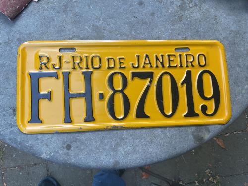 Nummerplaat Rio De Janeiro