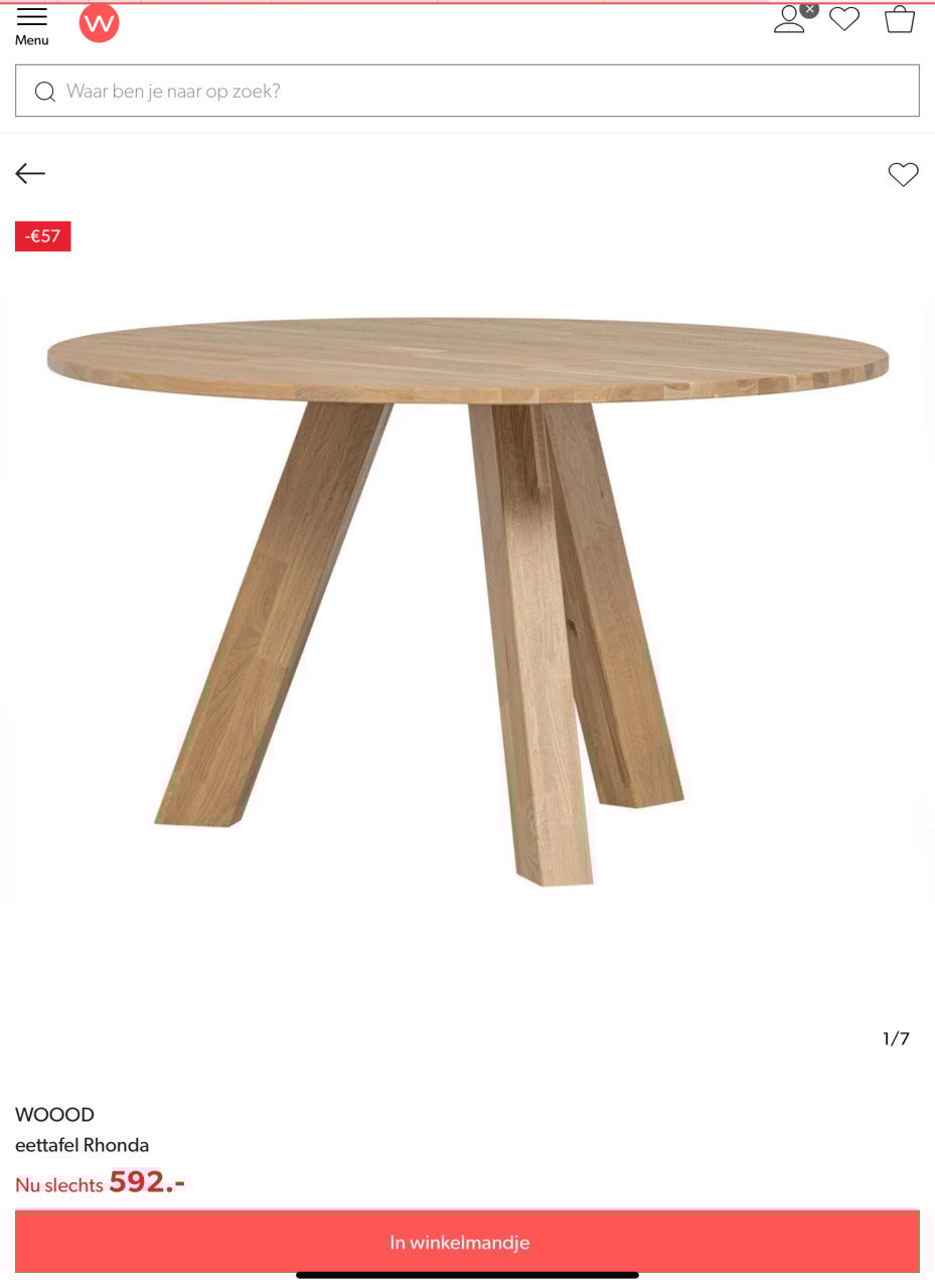 Ronde Eettafel eikenhout