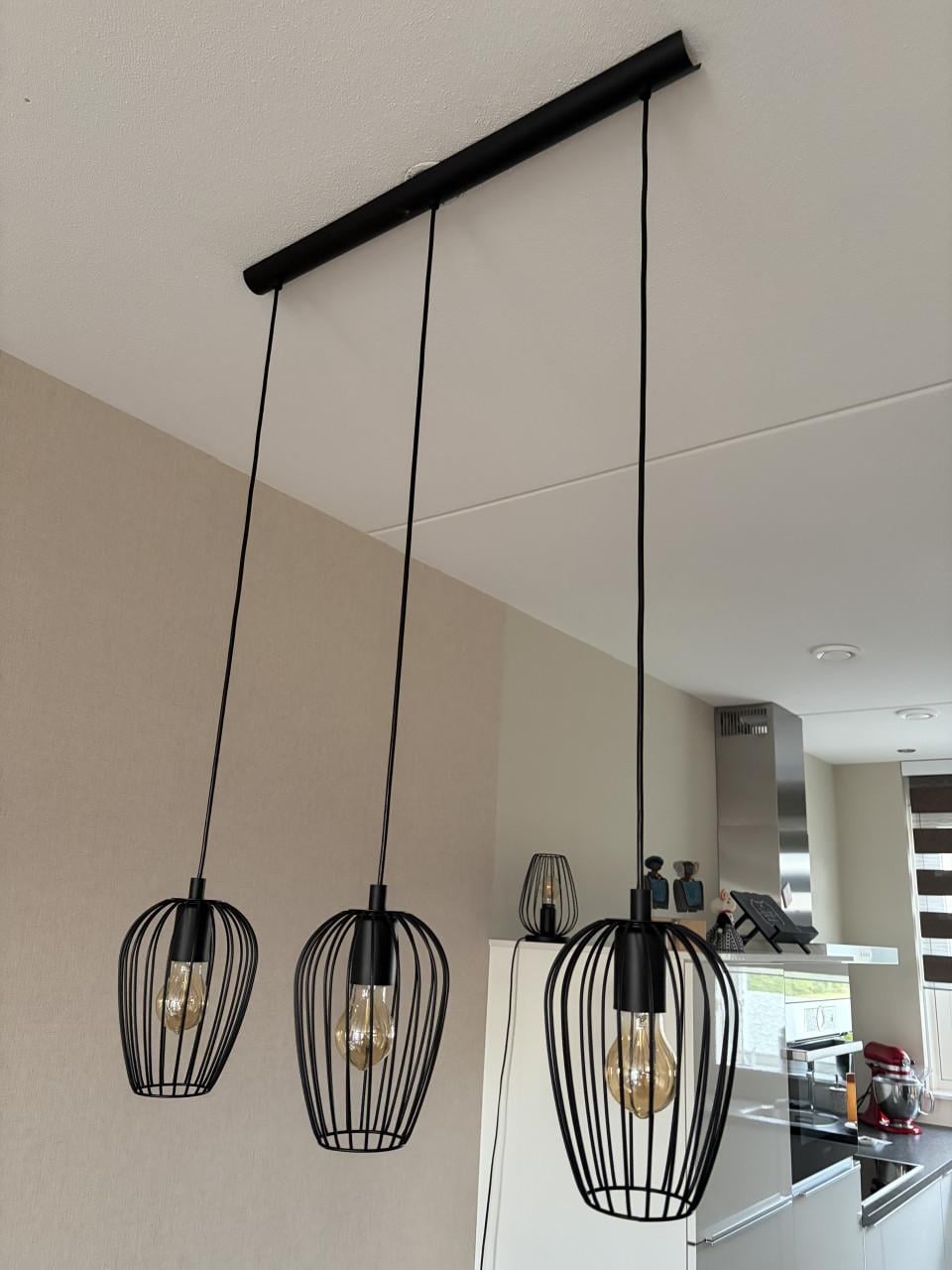 Hanglamp van Eglo met 3 lampenkappen