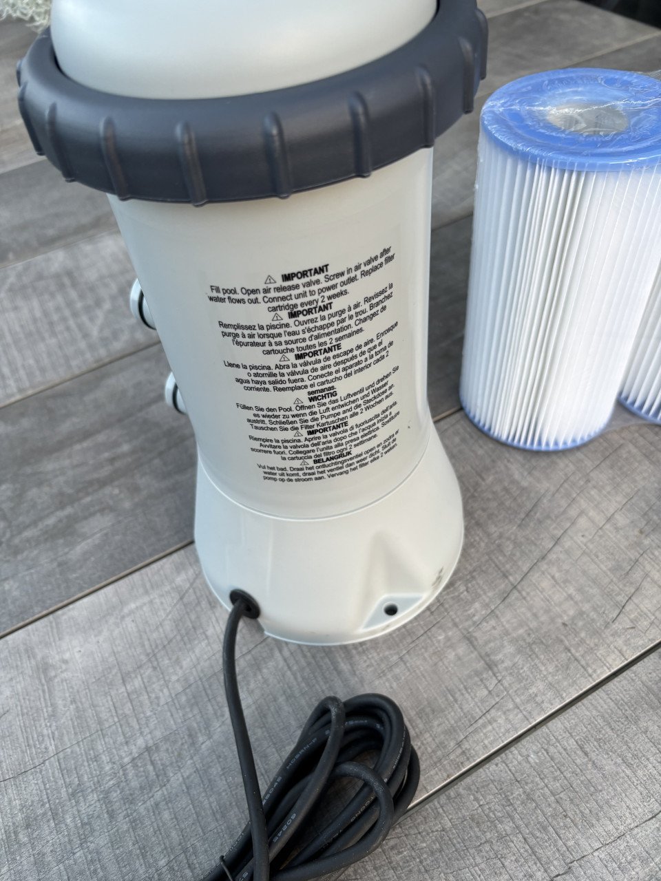 Zwembad filterpomp intex