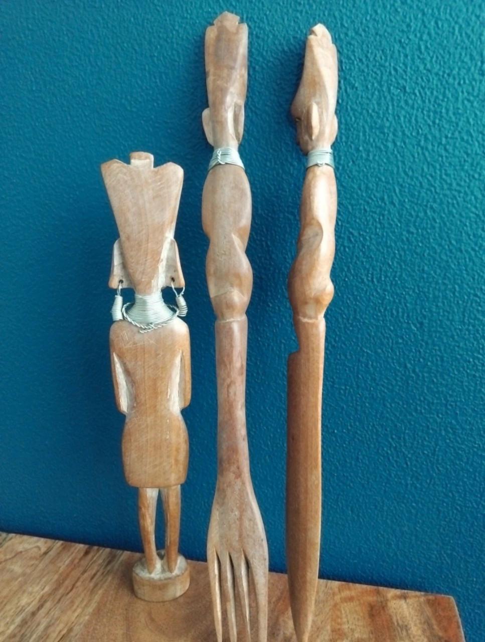 Vintage Afrikaans Houtsnijwerk