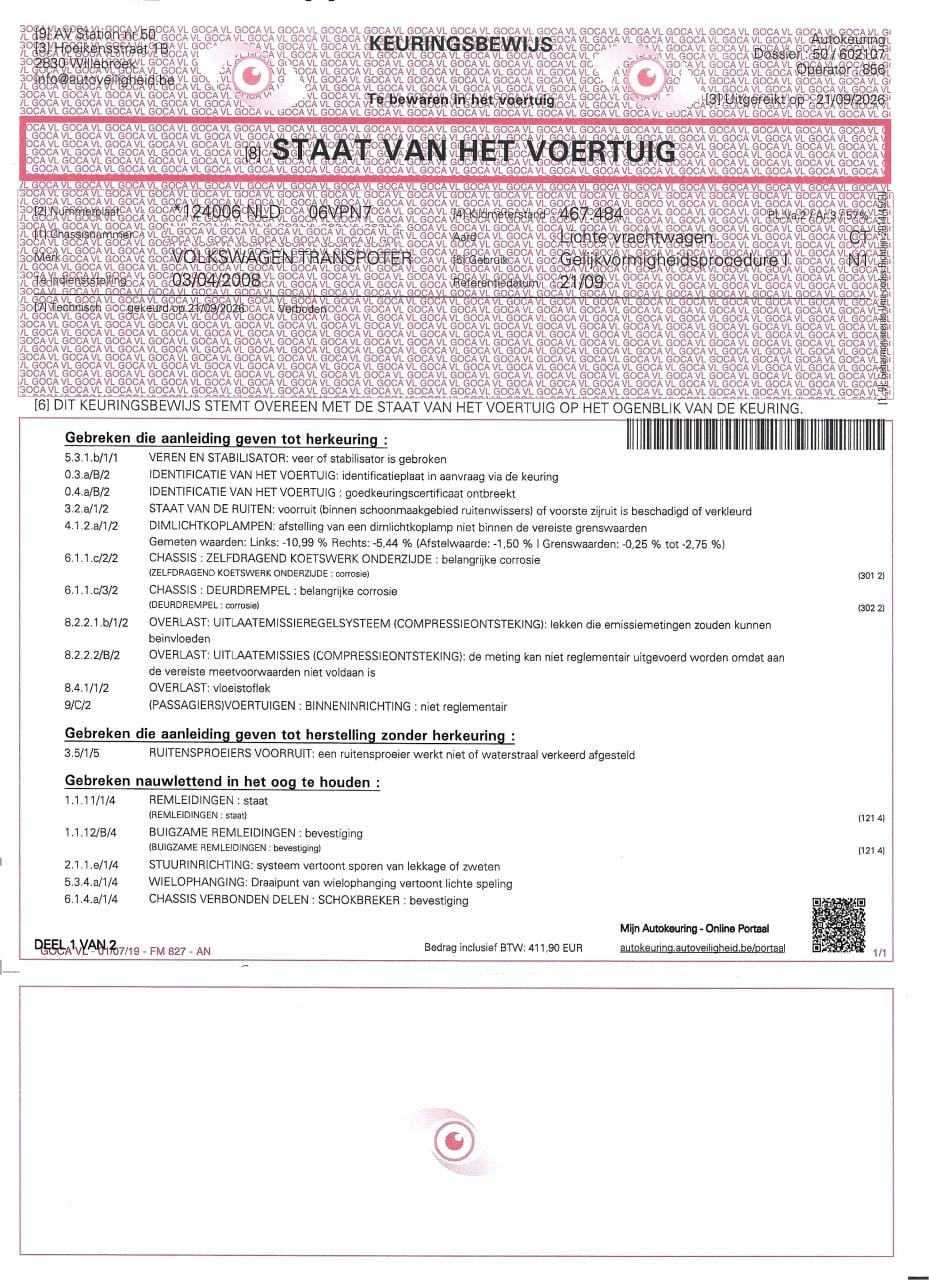Te koop aangeboden: Volkswagen Transporter T5 2.5 TDI uit 2008