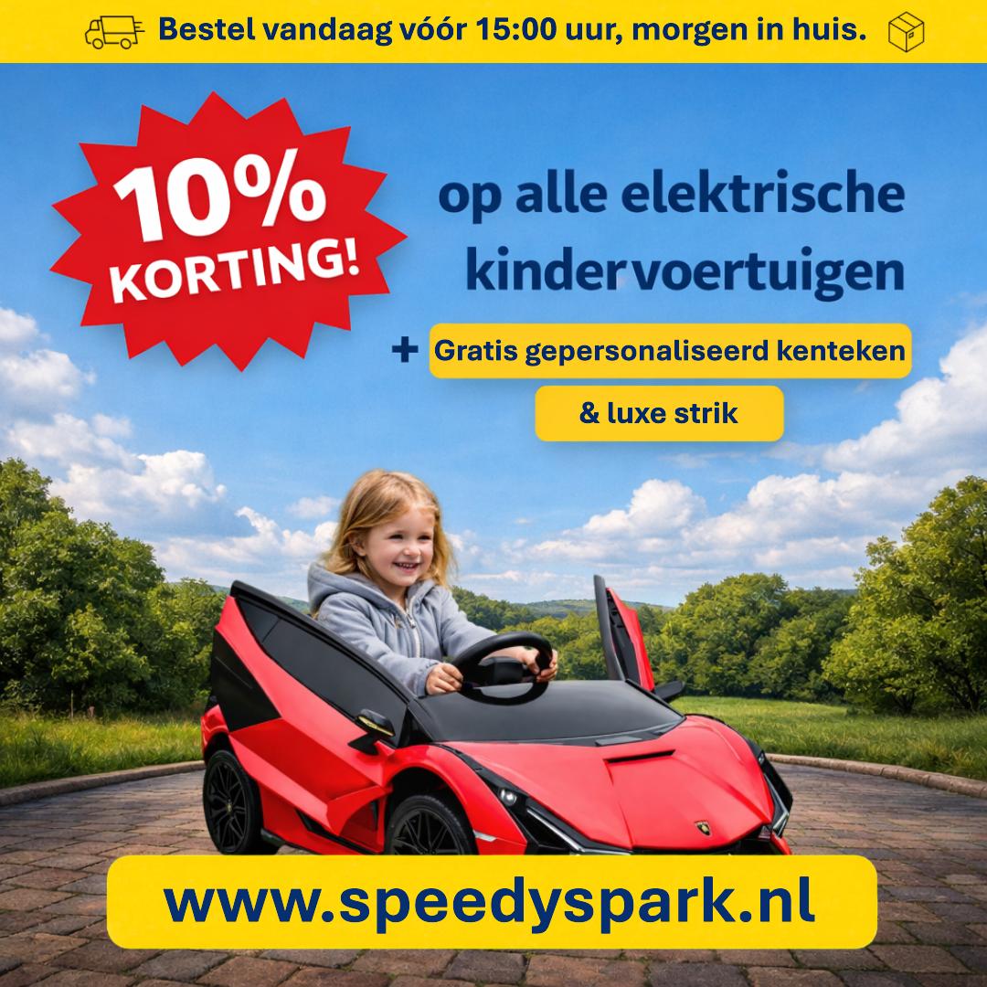 Elektrische Kinderauto 12V – Lamborghini Sian | Rood