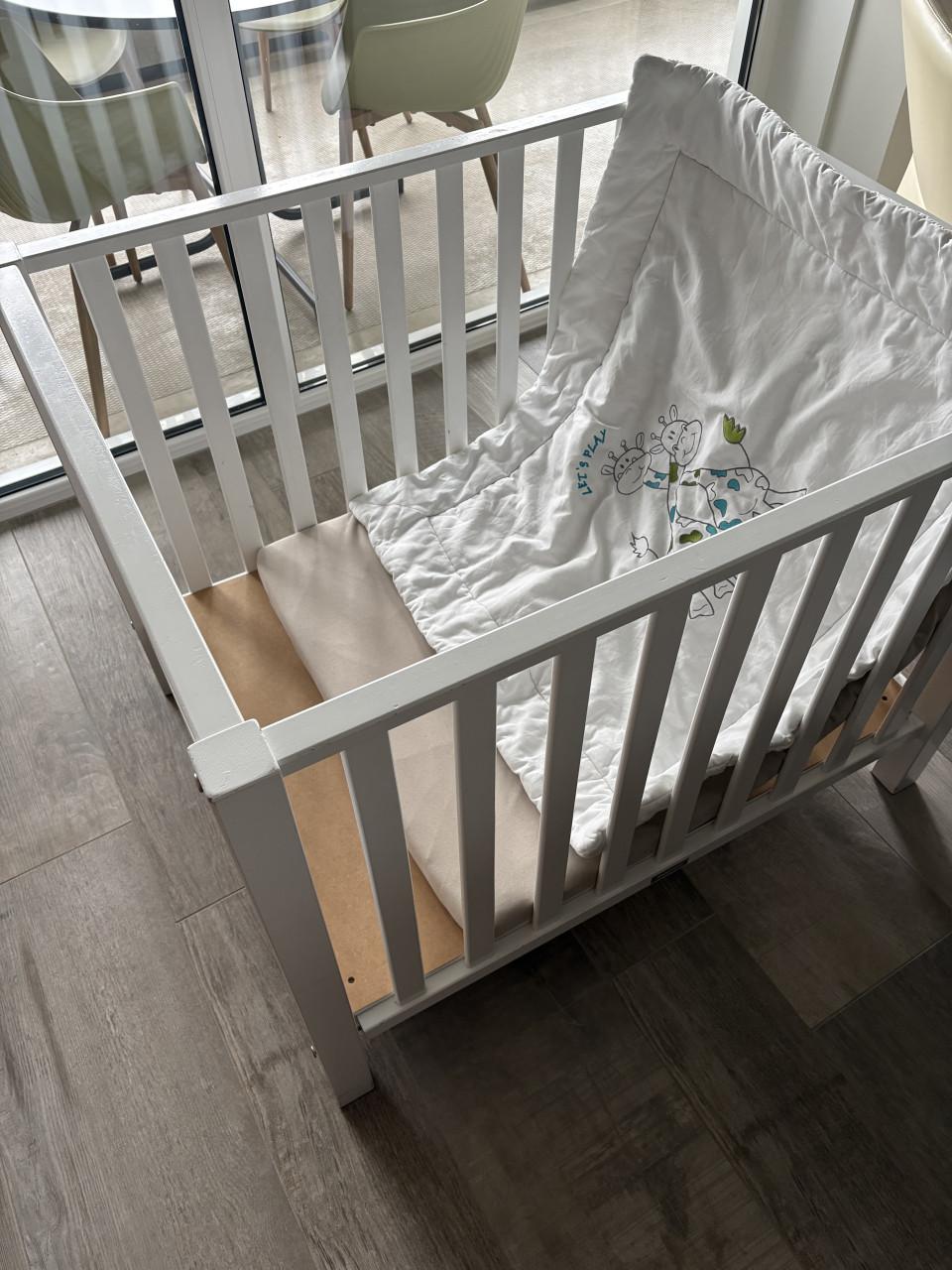 Bopita houten Box wit, incl. box-matras en box-kleed