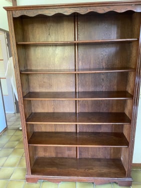 Massief eiken boekenkast