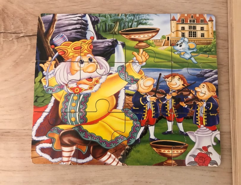 3 houten puzzels van 12 stukjes