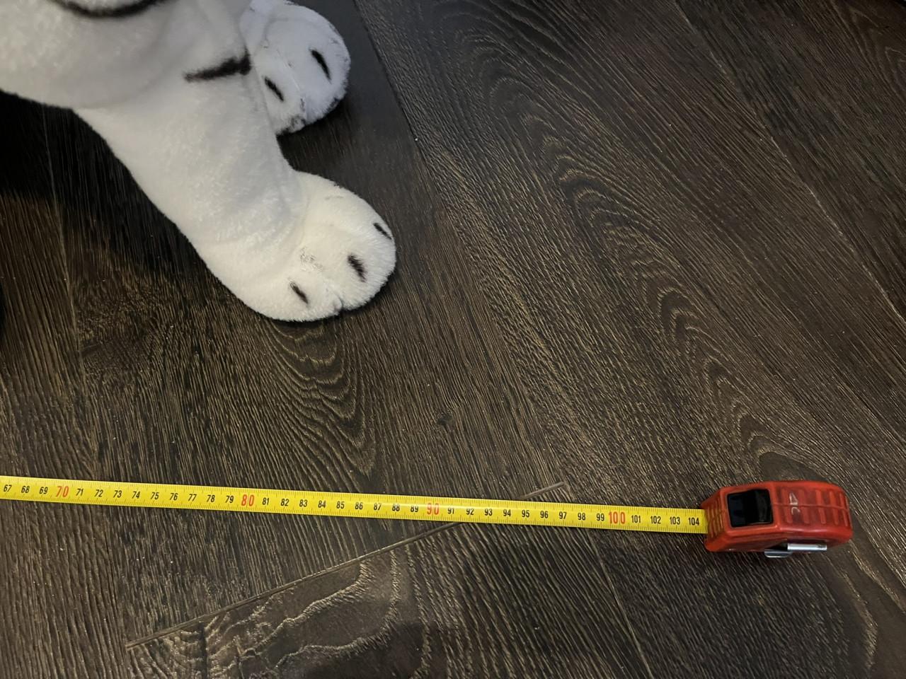 Tijger wit knuffel 100 cm.