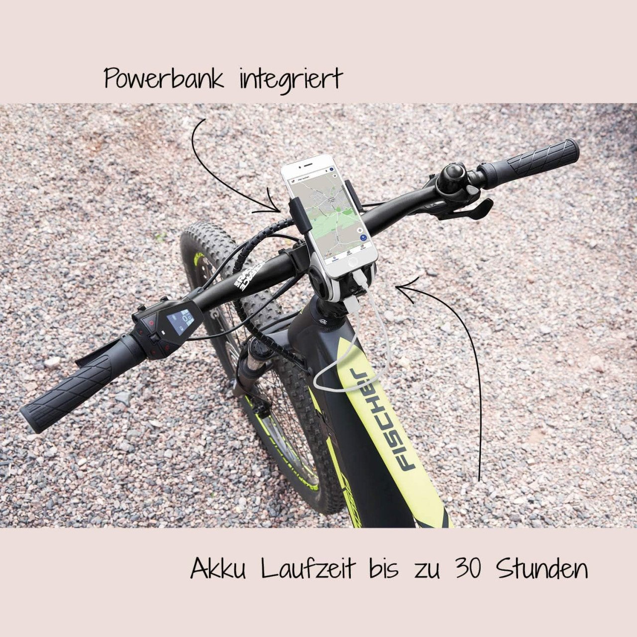 Telefoonhouder powerbank en handschoenen free voor op de fiets
