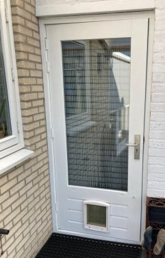 BUITENDEUR HARDHOUT MET DUBBEL GLAS