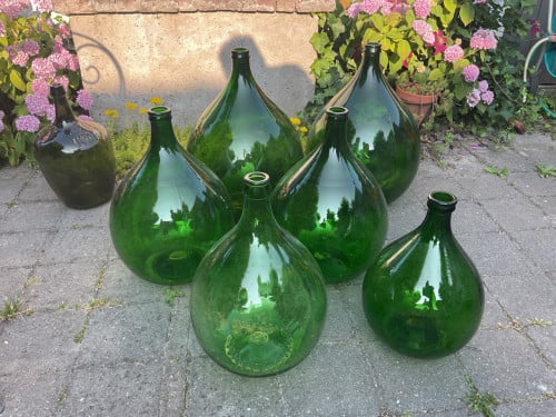 Groene ballonflessen