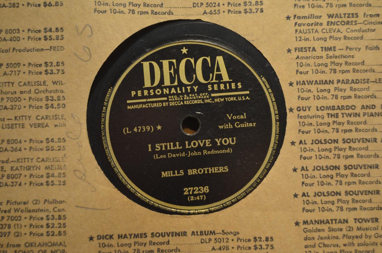 78 rpm Mills Brothers jaren '40 en '50 héél veel stuks.