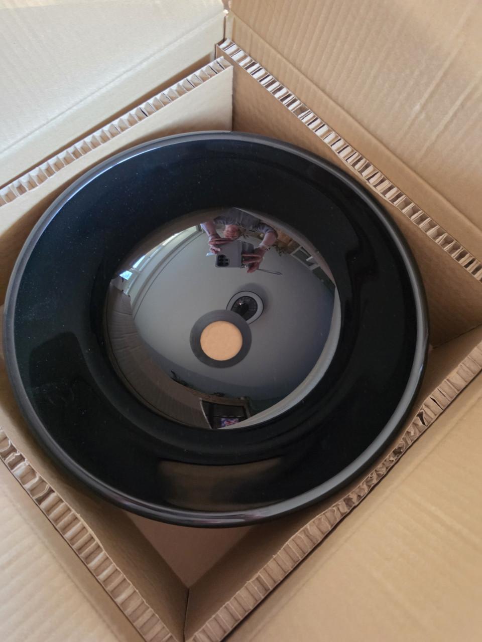 Zwarte waskom nieuw in doos