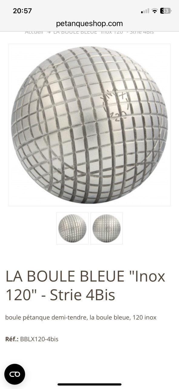 Jeux des Boules ballen met tasje Boules Bleu