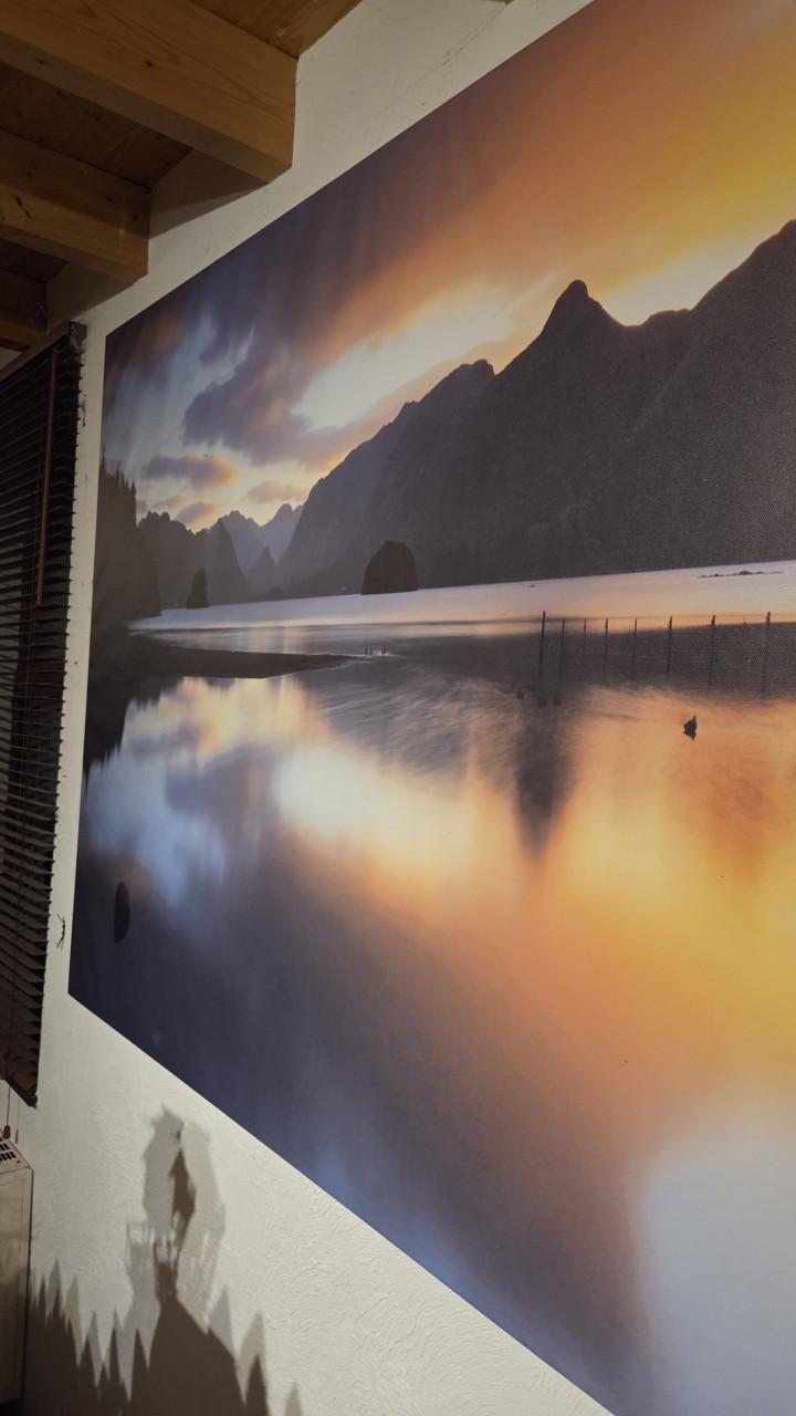 Groot Schilderij Landschap met Bergen