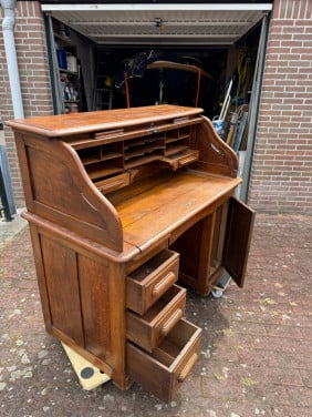 Prachtige eiken secretaire