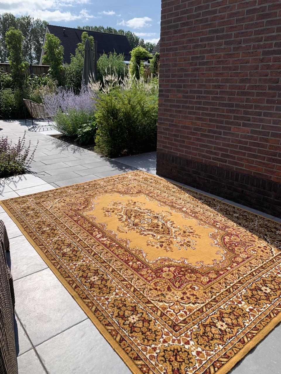 💐Onwijs Leuk Okergeel Vintage Vloerkleed in NIEUWSTAAT💐