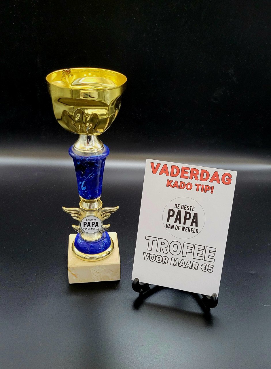 Uniek vaderdag kado: De beste PAPA van de wereld Trofee