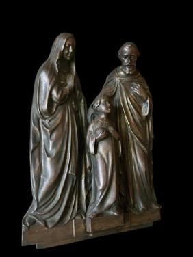 BRONZEN PLAQUETTE SYLVAIN NORGA ,BELGIÉ JAREN '20