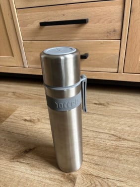 🥤 Boddels thermosfles 0,7L – Zilver/Grijs